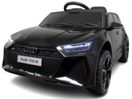 AUDI RS6 GT CZARNY Auto na akumulator EVA Skóra pilot Akumulator litowo-jonowy