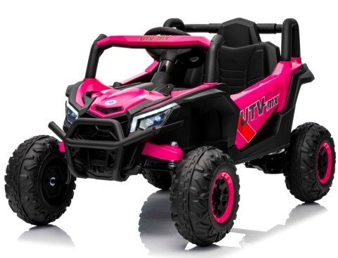 UTV2 R-sport Różowy Auto na akumulator 4x4 EVA SKÓRA Pilot Akumulator litowo-jonowy