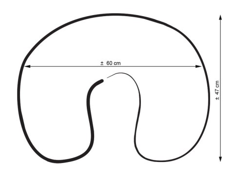 Poduszka rogal do karmienia fasolka + zdejmowana poszewka - Pepitka ciemny róż