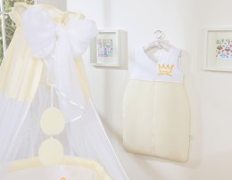 Śpiworek dla dzieci bawełniany M 6-12 mcy TOG 2.5 całoroczny ocieplany - Little Princess kremowy