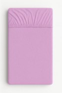 Prześcieradło frotte z gumką do łóżeczka 120x60cm - fioletowe