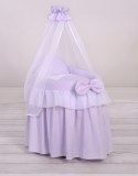 Wózek dla lalek Kosz Mojżesza dla lalek z baldachimem LITTLE PRINCESS fioletowy