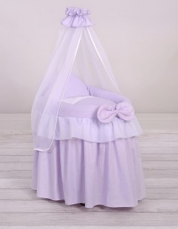 Wózek dla lalek Kosz Mojżesza dla lalek z baldachimem LITTLE PRINCESS fioletowy