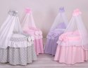 Wózek dla lalek Kosz Mojżesza dla lalek z baldachimem LITTLE PRINCESS fioletowy