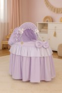 Wózek dla lalek Kosz Mojżesza dla lalek z budką LITTLE PRINCESS fioletowy
