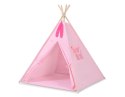 Namiot TIPI dla dzieci +mata + zawieszki pióra - różowy