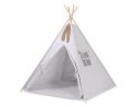 Namiot Tipi dla dzieci + zawieszki pióra - szary