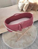 Kosz Mojżesza BOHO bawełniany Handmade z materacykiem - blossom