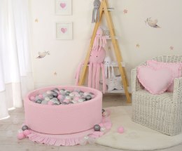 Suchy basen minky H-30 cm z piłkami 200szt.- różowy