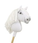 Hobby Horse Średni koń na kiju Premium biały z białą grzywą A4