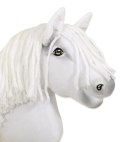 Hobby Horse Średni koń na kiju Premium biały z białą grzywą A4