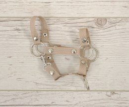 Kantar dla konia Hobby Horse uniwersalny A4 i A5 zapinany - beżowy