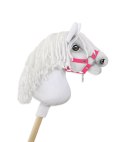 Kantar dla konia Hobby Horse uniwersalny A4 i A5 zapinany - ciemny różowy