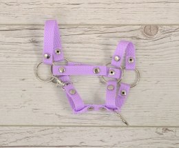 Kantar dla konia Hobby Horse uniwersalny A4 i A5 zapinany - fioletowy
