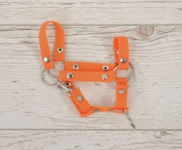 Kantar dla konia Hobby Horse uniwersalny A4 i A5 zapinany - pomarańczowy