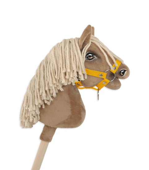 Kantar dla konia Hobby Horse uniwersalny A4 i A5 zapinany - żółty