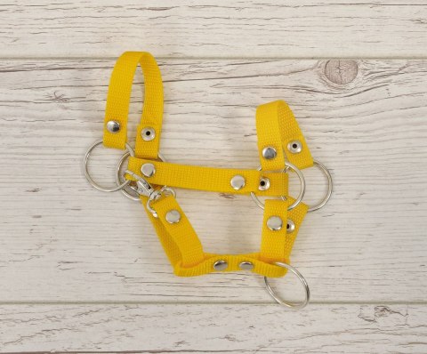 Kantar dla konia Hobby Horse uniwersalny A4 i A5 zapinany - żółty