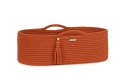 Kosz Mojżesza BOHO bawełniany Handmade z materacykiem - terracotta