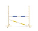Przeszkoda skokowa do Hobby Horse 120cm, dwie belki - niebieska i żółta