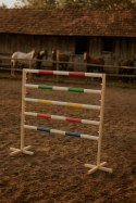 Przeszkoda skokowa do Hobby Horse 120cm, dwie belki - zielona i różowa