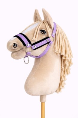 Kantar regulowany dla konia Hobby Horse A3 fioletowy z czarnym futerkiem