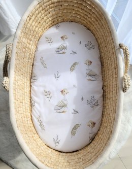 Prześcieradło bawełniane do kosza Mojżesza Boho wózka gondoli 75x35 cm - Gąski