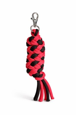 Uwiąz dla konia Hobby Horse pleciony ze sznurka - czarno-czerwony