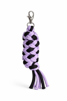 Uwiąz dla konia Hobby Horse pleciony ze sznurka - czarno-fioletowy