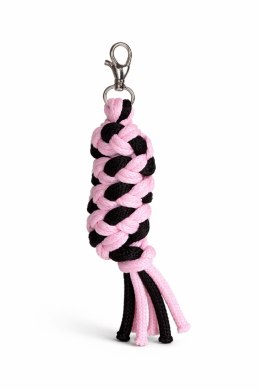 Uwiąz dla konia Hobby Horse pleciony ze sznurka - czarno-różowy