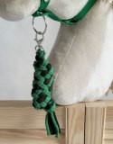 Uwiąz dla konia Hobby Horse pleciony ze sznurka - czarno-zielony