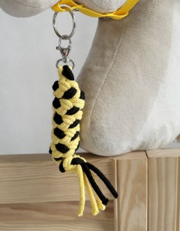 Uwiąz dla konia Hobby Horse pleciony ze sznurka - czarno-żółty