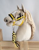 Uwiąz dla konia Hobby Horse pleciony ze sznurka - czarno-żółty
