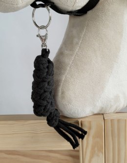 Uwiąz dla konia Hobby Horse pleciony ze sznurka - czarny