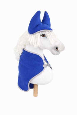 Zestaw dla Hobby Horse A3: polarowa derka + nauszniki - chabrowy