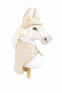Zestaw dla Hobby Horse A3: polarowa derka + nauszniki - kremowy