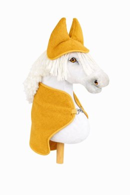 Zestaw dla Hobby Horse A3: polarowa derka + nauszniki - musztardowy