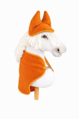 Zestaw dla Hobby Horse A3: polarowa derka + nauszniki - pomarańczowy
