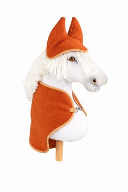 Zestaw dla Hobby Horse A3: polarowa derka + nauszniki - rudy