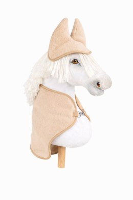 Zestaw dla Hobby Horse uniwersalny A4 i A5: polarowa derka + nauszniki - beżowy