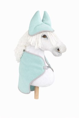 Zestaw dla Hobby Horse uniwersalny A4 i A5: polarowa derka + nauszniki - jasna mięta
