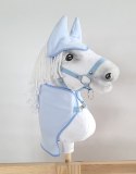 Zestaw dla Hobby Horse uniwersalny A4 i A5: polarowa derka + nauszniki - jasny niebieski