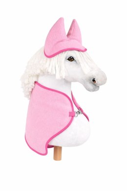 Zestaw dla Hobby Horse uniwersalny A4 i A5: polarowa derka + nauszniki - jasny różowy