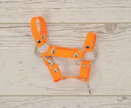 Kantar dla konia Hobby Horse uniwersalny A4 i A5 zapinany - neon orange
