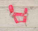 Kantar dla konia Hobby Horse uniwersalny A4 i A5 zapinany - neon pink