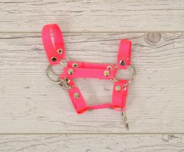 Kantar dla konia Hobby Horse uniwersalny A4 i A5 zapinany - neon pink