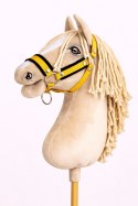 Kantar regulowany dla konia Hobby Horse A3 musztardowy z czarnym futerkiem