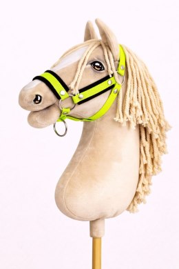 Kantar regulowany dla konia Hobby Horse A3 neon green czarnym futerkiem