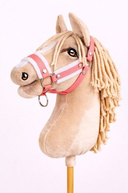 Kantar regulowany dla konia Hobby Horse A3 neon pink białym futerkiem