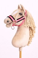 Kantar regulowany dla konia Hobby Horse A3 neon pink czarnym futerkiem