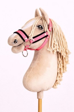 Kantar regulowany dla konia Hobby Horse A3 neon pink czarnym futerkiem